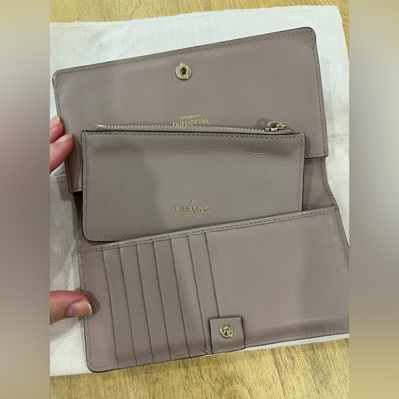 Valentino stud wallet - pink/nude color - Picture 2 of 6
